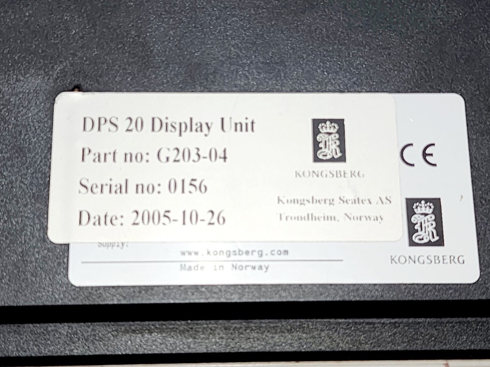 KONGSBERG SIMRAD DPS 20 DISPLAY UNIT G203-04