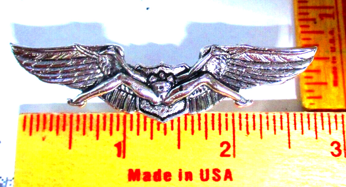 bush pilot pin vintage collectible old biker vest hat "Get Your Wings" pinback