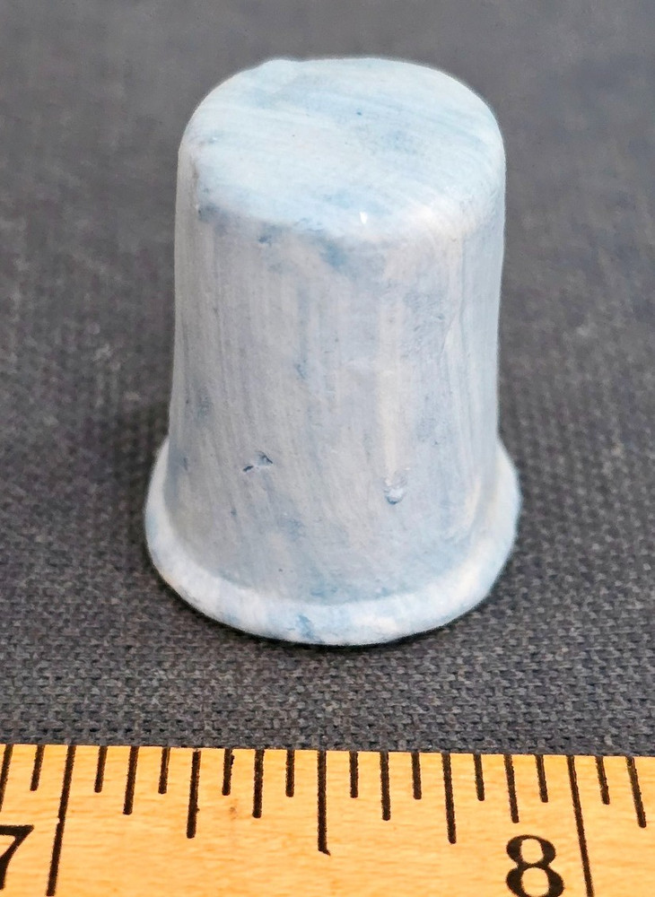 Charming Painted Ceramic Thimble