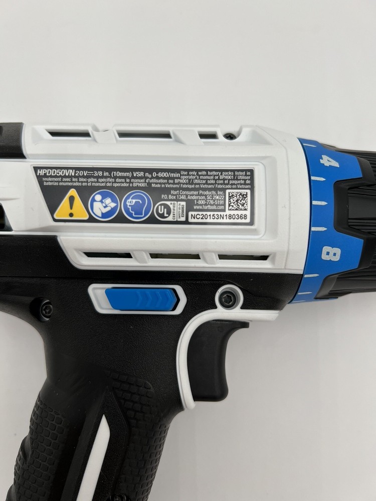 Hart HPDD50VN 3/8" 20V Cordless Drill Bare Tool ONLY