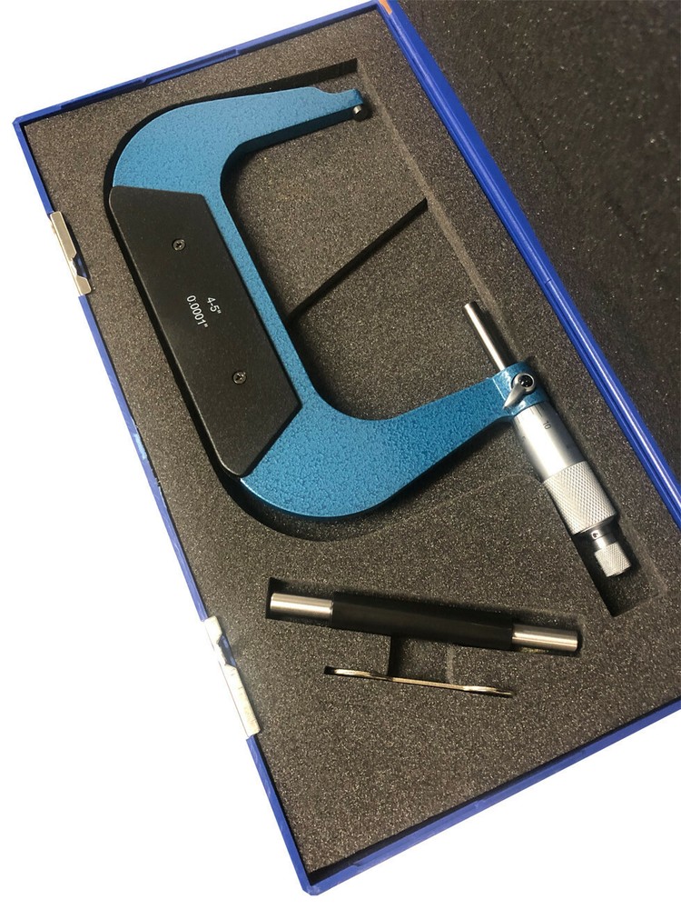 4-5" Outside Micrometer .0001" Digit Reader Ratchet Stop Mechanist Tool