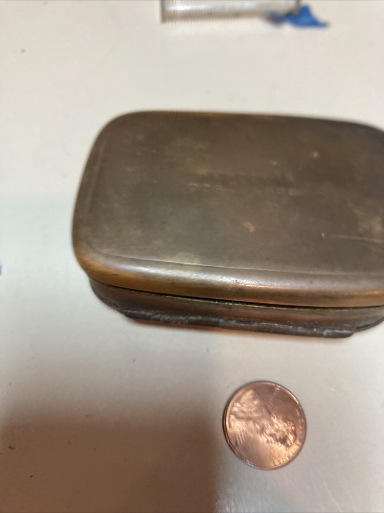 Westeras Brass Rectangle Snuff Box Antique