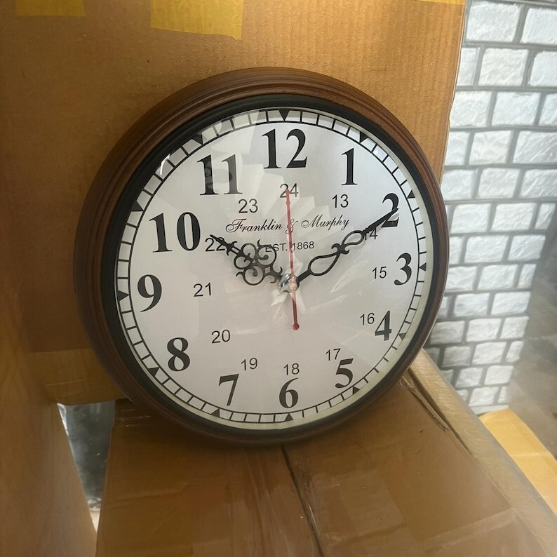 12 Inch Nautical Numerical Timepiece Wall Clock Silent Quartz Clock Analog