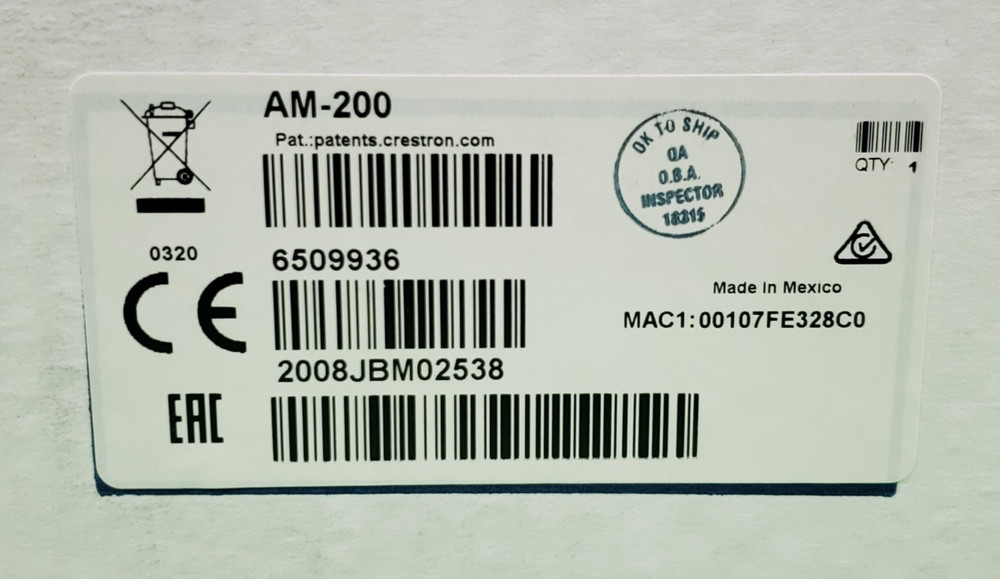 Crestron AM-200 AirMedia Presentation System Wireless & Wired Solution