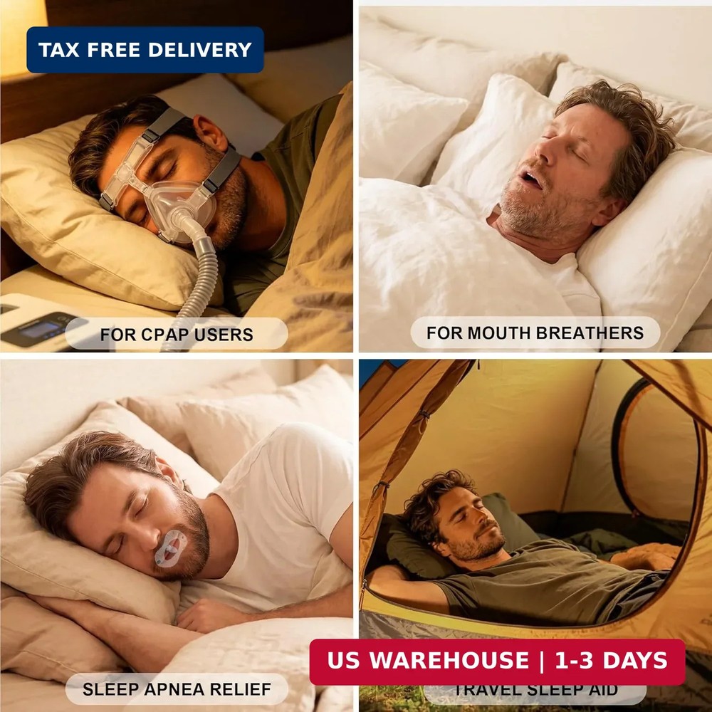 Anti Snoring Chin Strap for Sleeping - Adjustable, Breathable & Comfortable Snor