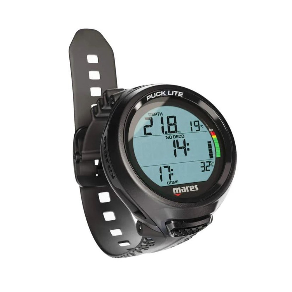 Mares Puck Lite Dive Computer – Air, Nitrox & Gauge Modes with Large Easy-Read