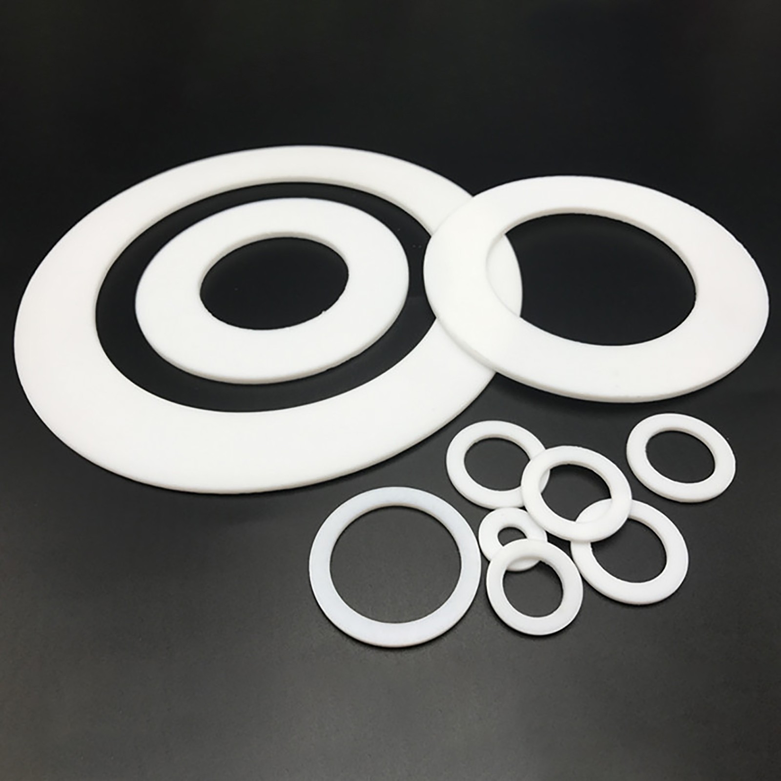 3MM THICK WHITE PTFE HIGH TEMP FLAT RING WASHER SEAL GASKETS 6mm - 219mm ID