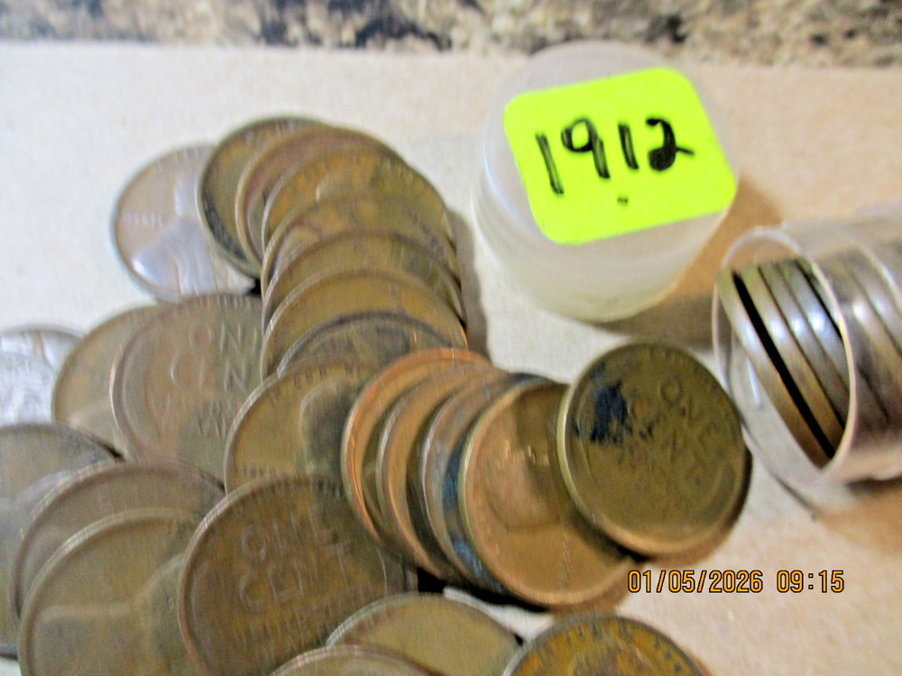 1912 LINCOLN WHEAT CENT ROLL - GOOD +