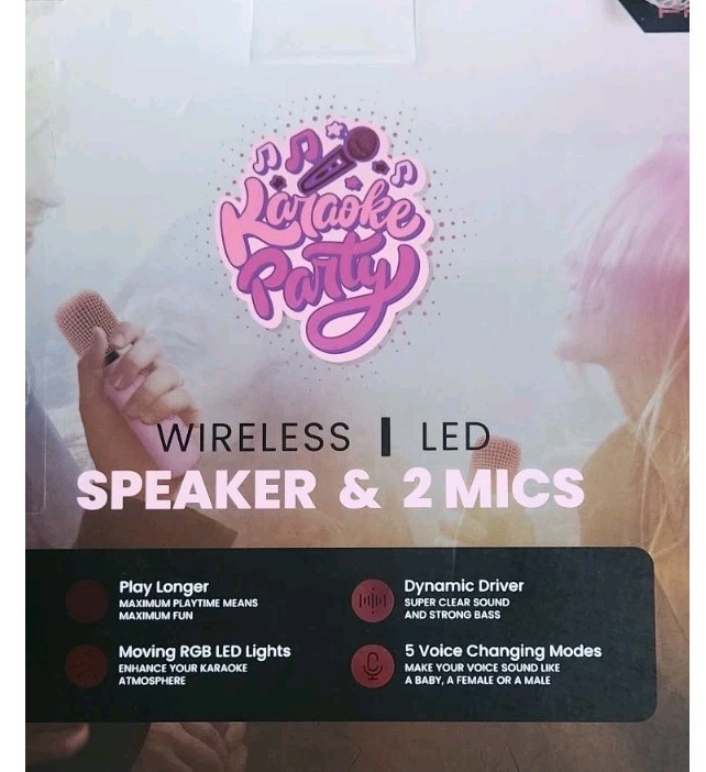 NIB! Pressplay Double Mic Karoake Speaker Machine System