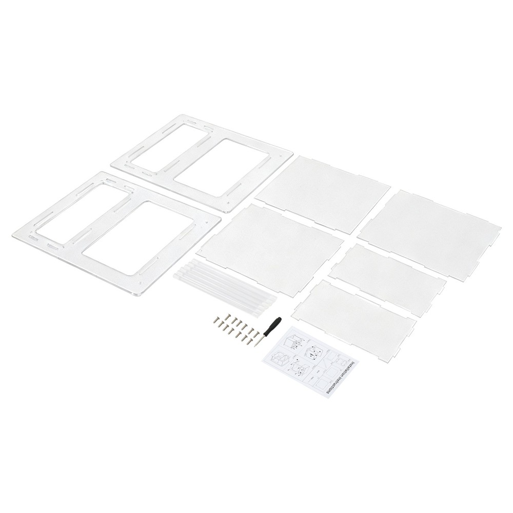 3-Tier Acrylic Side Table Acrylic Nightstand Elevated Bottom Preventing Damp