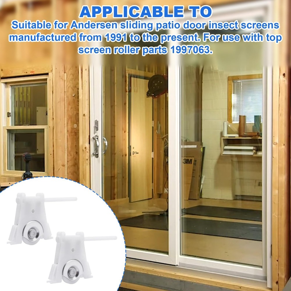 Lower Sliding Screen Door Roller Assembly Replace for Andersen Screen Door Pa...