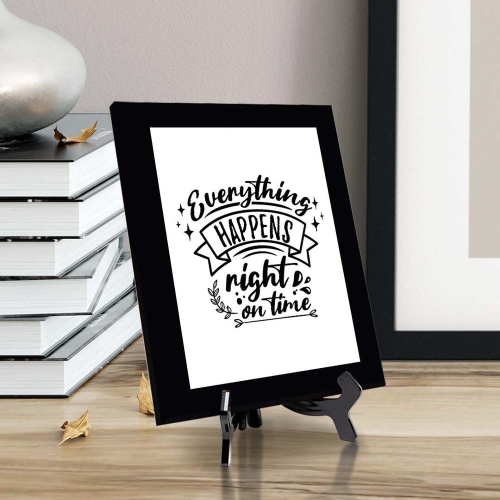 Everything Happens Right on Time Decorative Wall Plaque (Full Color) | Positive