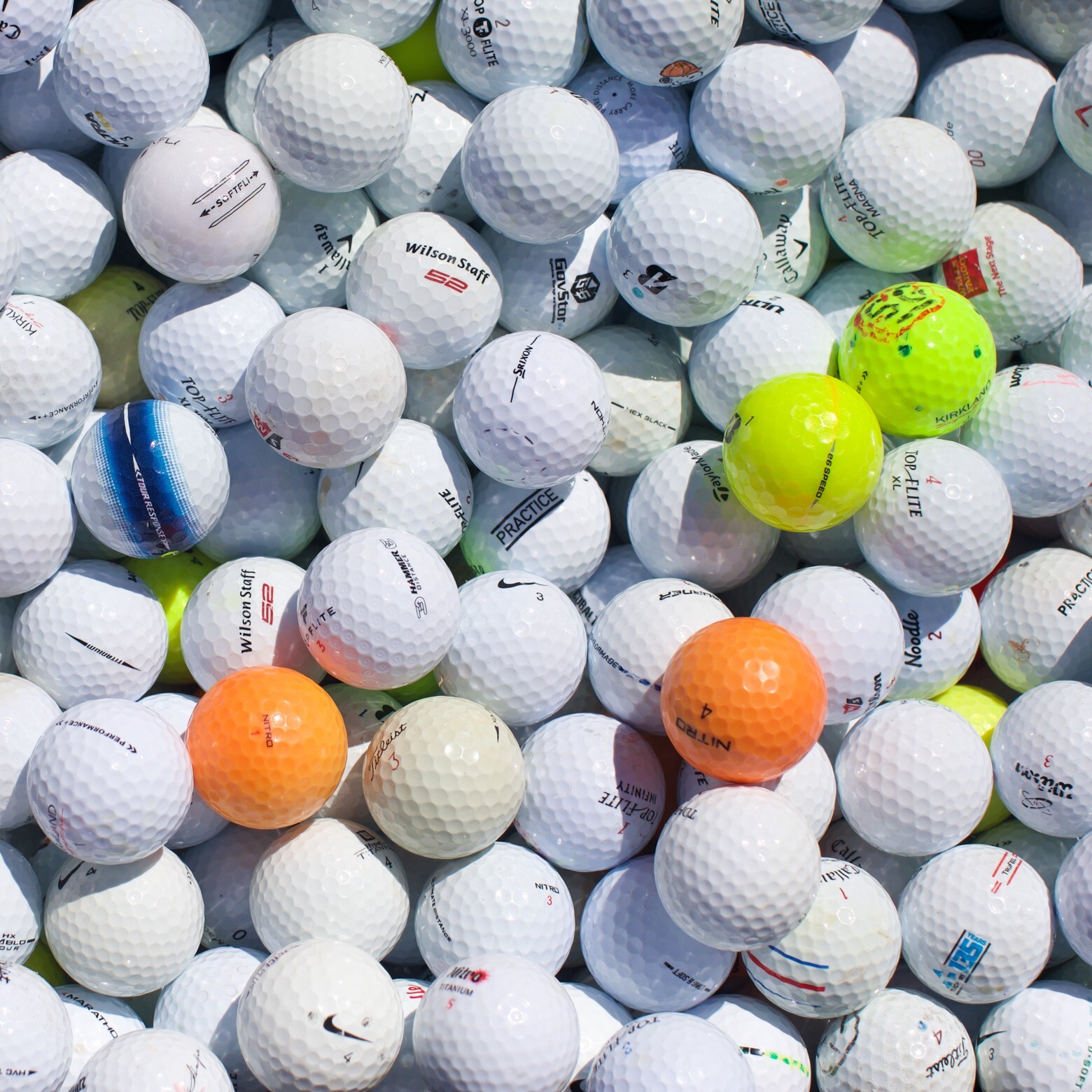 100 Hit-Away / Shag Golf Balls [ Assorted Brands ] - FREE SHIPPING