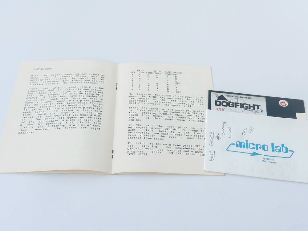 Dogfight - Micro Lab - 1980 / Apple II