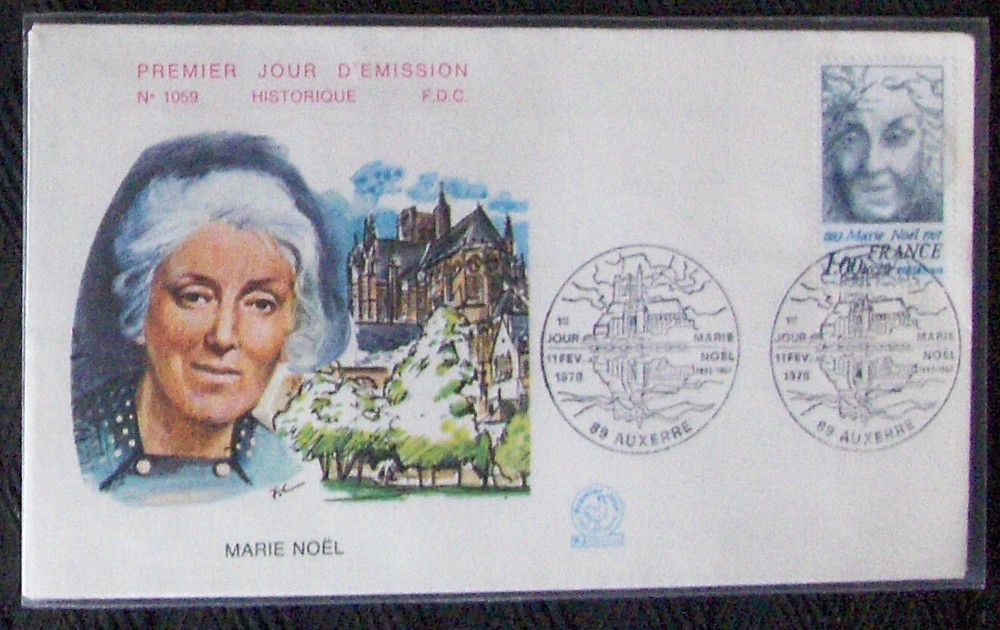 France FDC MARIE NOEL, 1978. Back with text.
