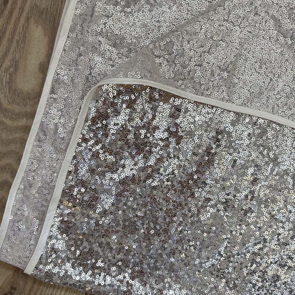Primark Tablecloth Gold Sequin Lightweight Chiffon Rectangular 130cm x 208cm