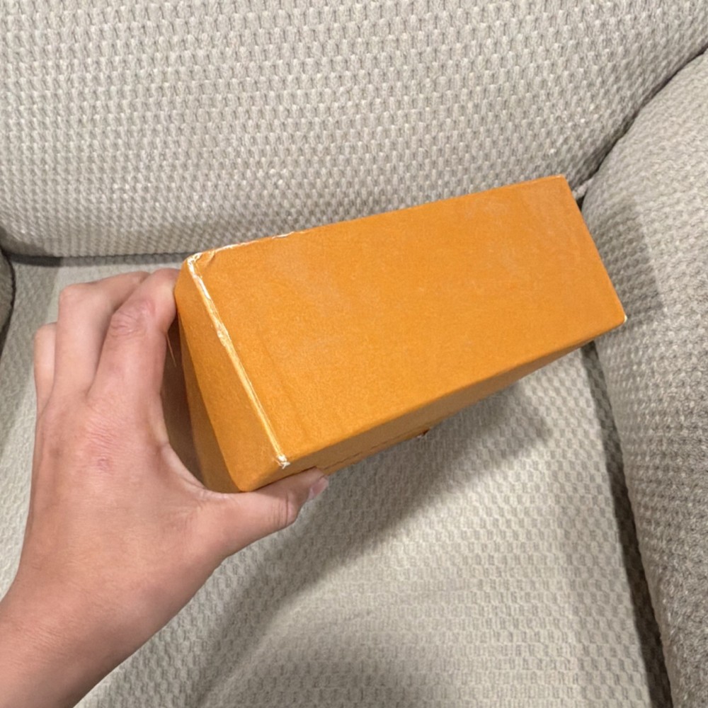 Louis Vuitton Orange Cardboard Gift Box Rectangle with Blue Pull Tab