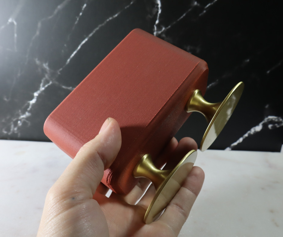 Modern Desk Organizer Solid Brass Pedestals Dual Compartment Office