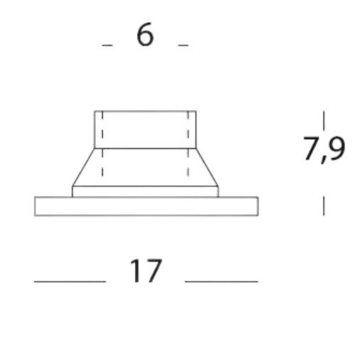 Base base for pole column lantern ø 60 mmx 17x7.9h 6 cm black