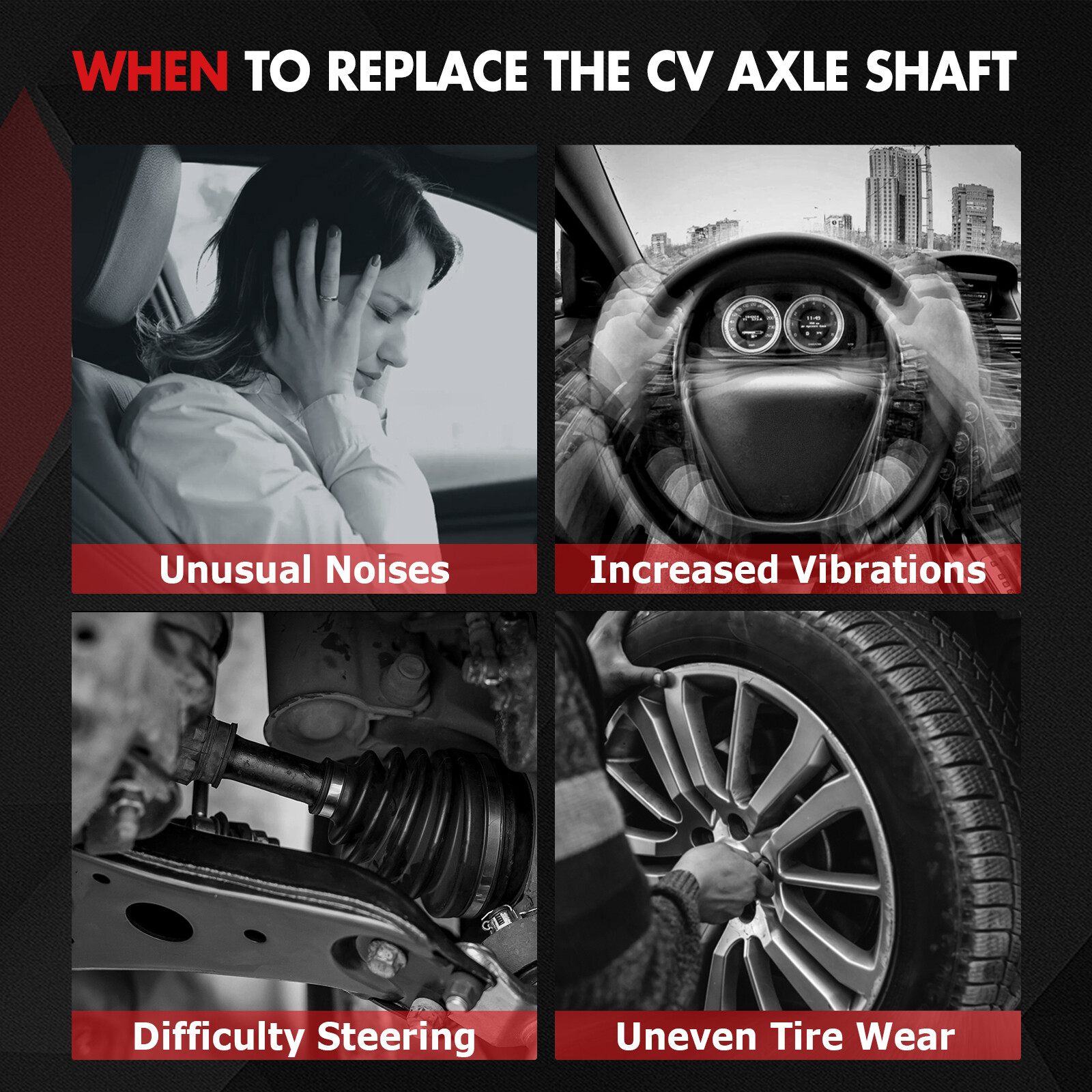 Front Left & Right CV Axles For Ford Escape 2013 2014 2015 2016 2017-2019 AWD