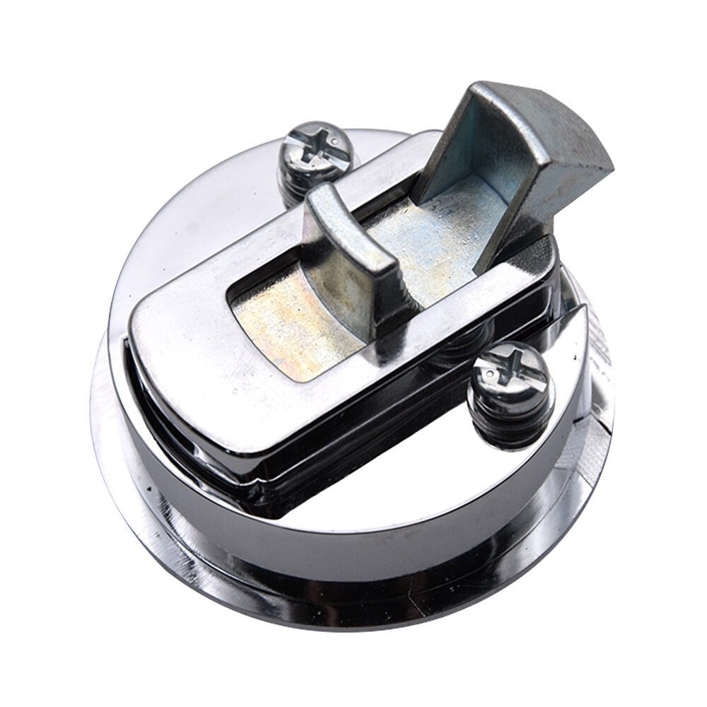 Chrome 2" Flush Pull Slam Latch with Lock Key for Boat Deck Hatch 1/4" Door