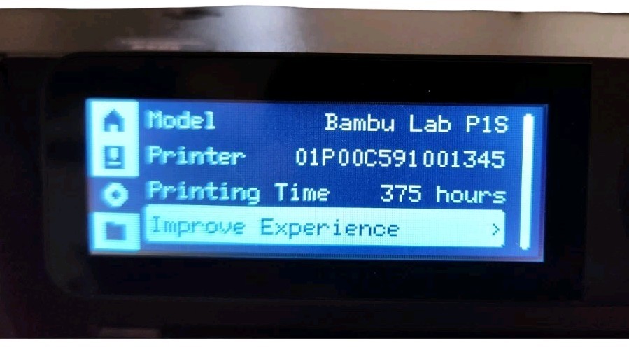 Bambu Lab P1S Combo 3D Printer with AMS | 375 Hours