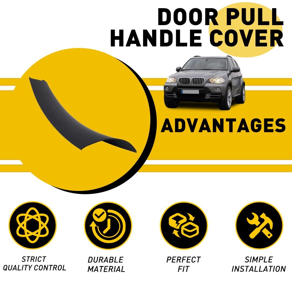 3pcs Inner Door Handle Inside Cover Protect Case For 08-14 BMW X5 X6 E70 E71 E72