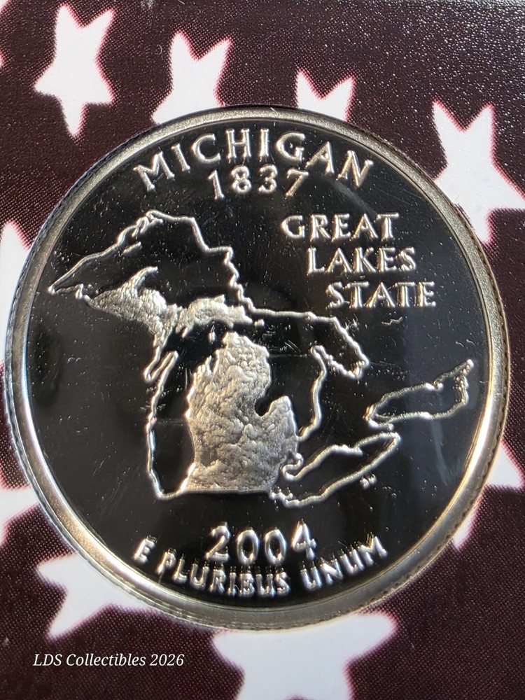 5 Silver Proof U.S. Mint 2004 State Quarter Coin Set