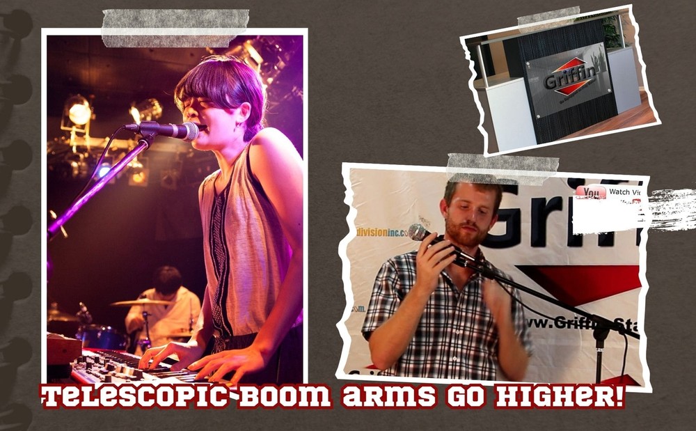 Microphone Boom Stand 6 PACK - GRIFFIN Telescoping Mic Stage XLR Cable DJ Studio