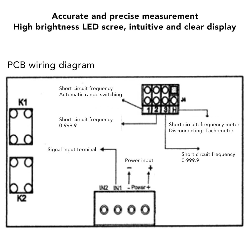 YB5135FT LED Digital Tachometer Intuitive Clear Display Interference Resistant