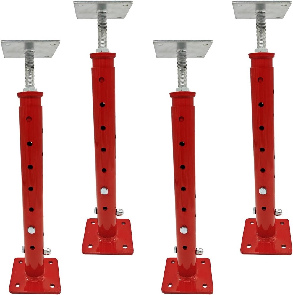 4 Pack Heavy Duty Floor Jack 11000lb Adjustable Height Support Leveling Tool
