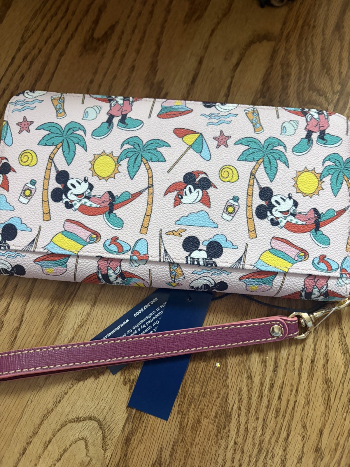DOONEY & BOURKE DISNEY PARKS MICKEY MOUSE SUMMER CLUTCH WALLET
