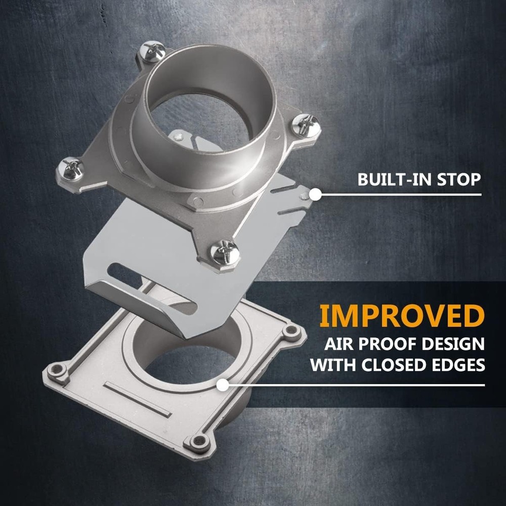 2-1/2" Aluminum Blast Gate 2-Pack for Dust Collection Efficiency
