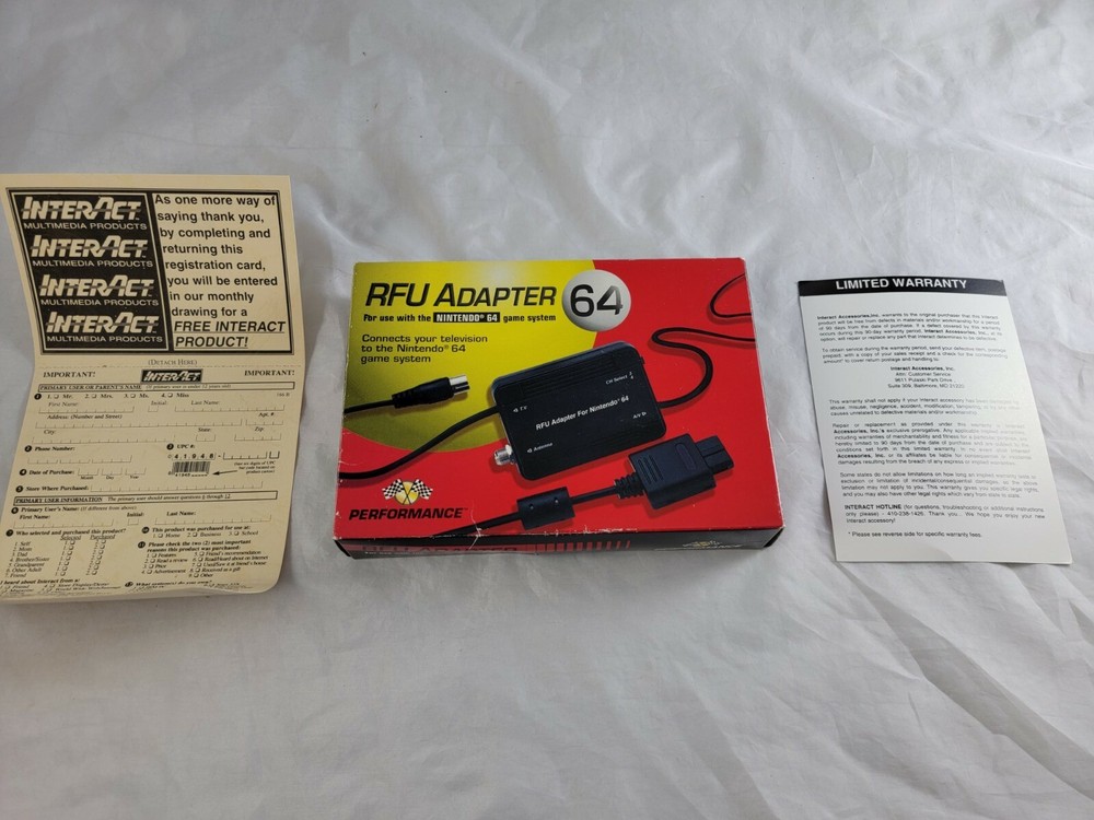 Nintendo 64 N64 RFU Adapter Original Box Only