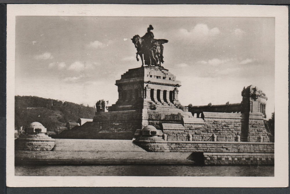 ✔️ German castles monuments: Deutsche Eck, Kaiser Wilhelm De. RARE AGED POSTCARD