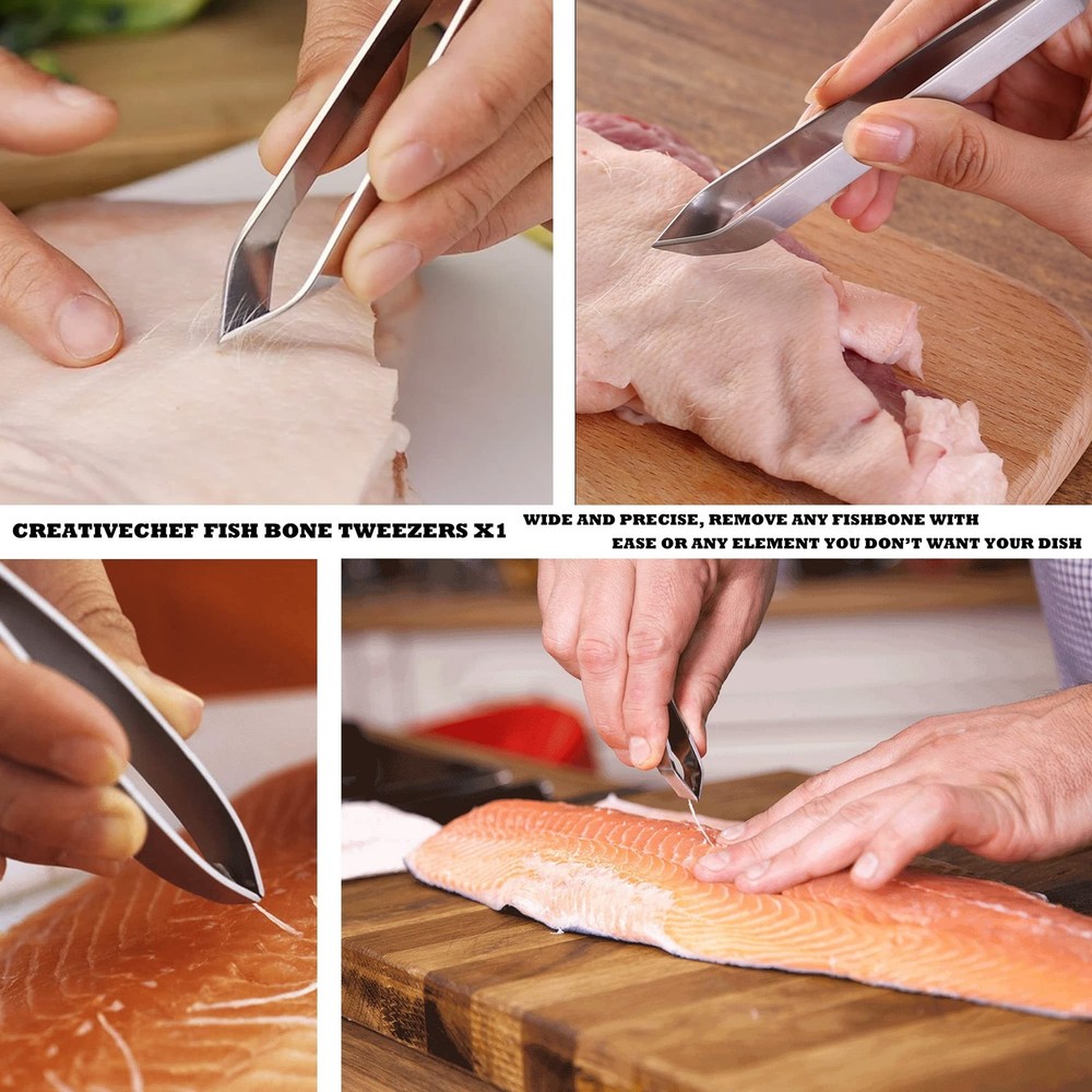 CREATIVECHEF Professional Chef Plating Kit, 10 Piece Culinary Plating Set, Bl...