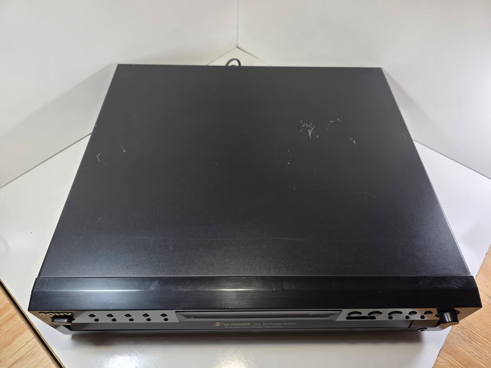 Sony CD Player 5 Disc Changer CDP-CE375 Black Optical Digital Output