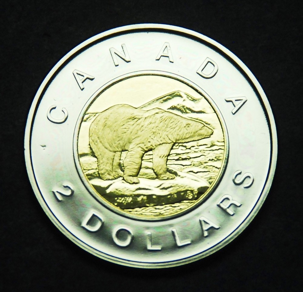 2004 $2 specimen toonie uncirculated from the specimen set