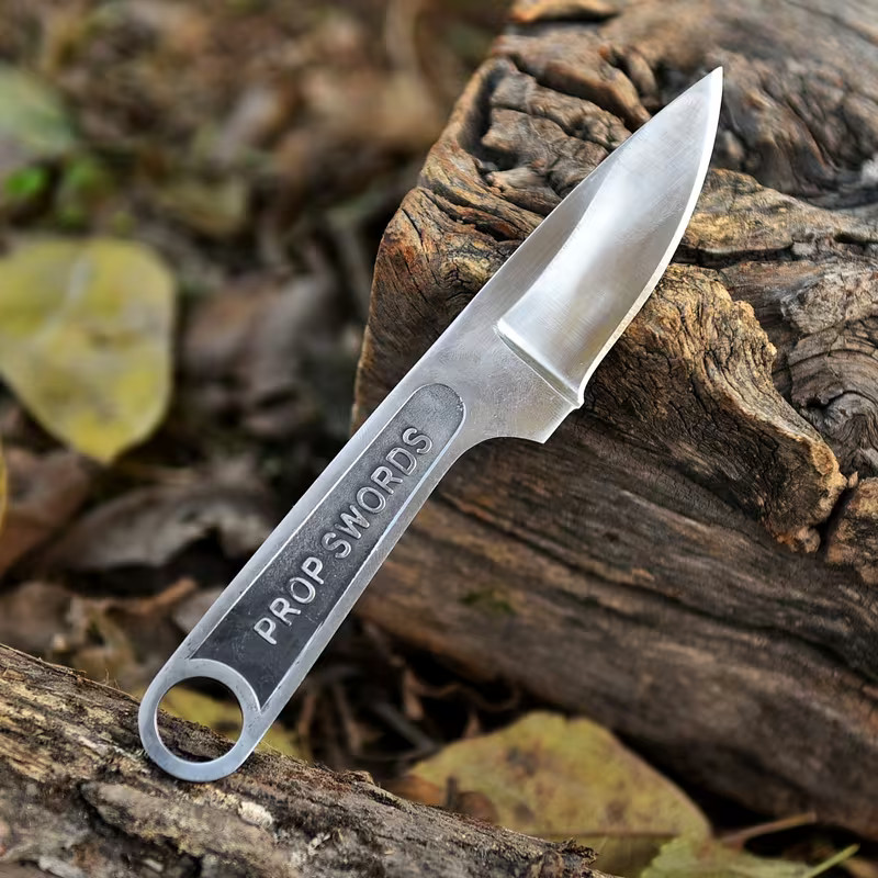 Razor Sharp Mini Fixed Bar Blade Knife with Genuine Leather Sheath –