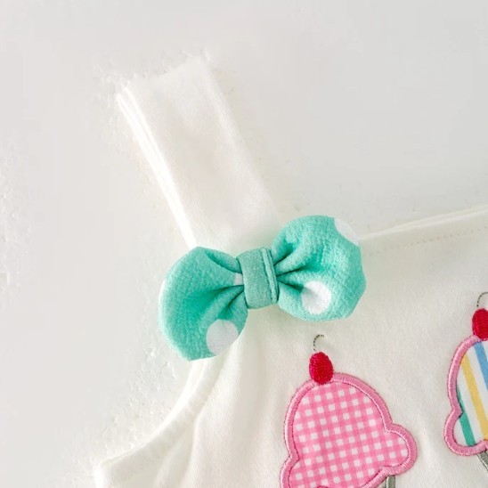 NEW Boutique Ice Cream Top & Ruffle Shorts Girls Outfit Set