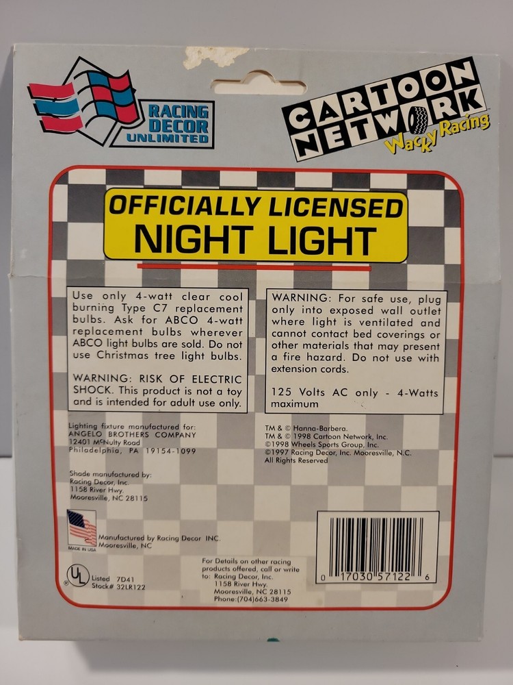 Vintage Cartoon Network 1998 Night Light