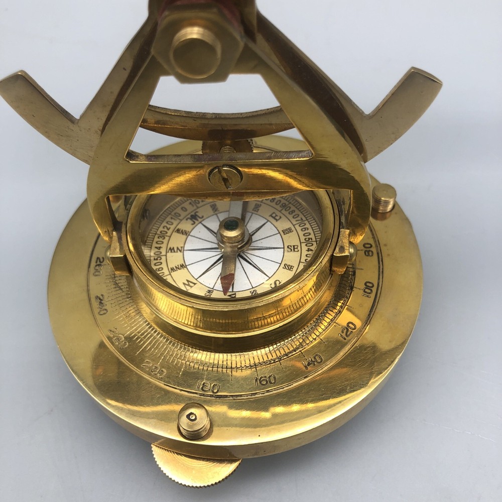 Brass Telescope Compass Feel The Distant Objects Nearer *READ