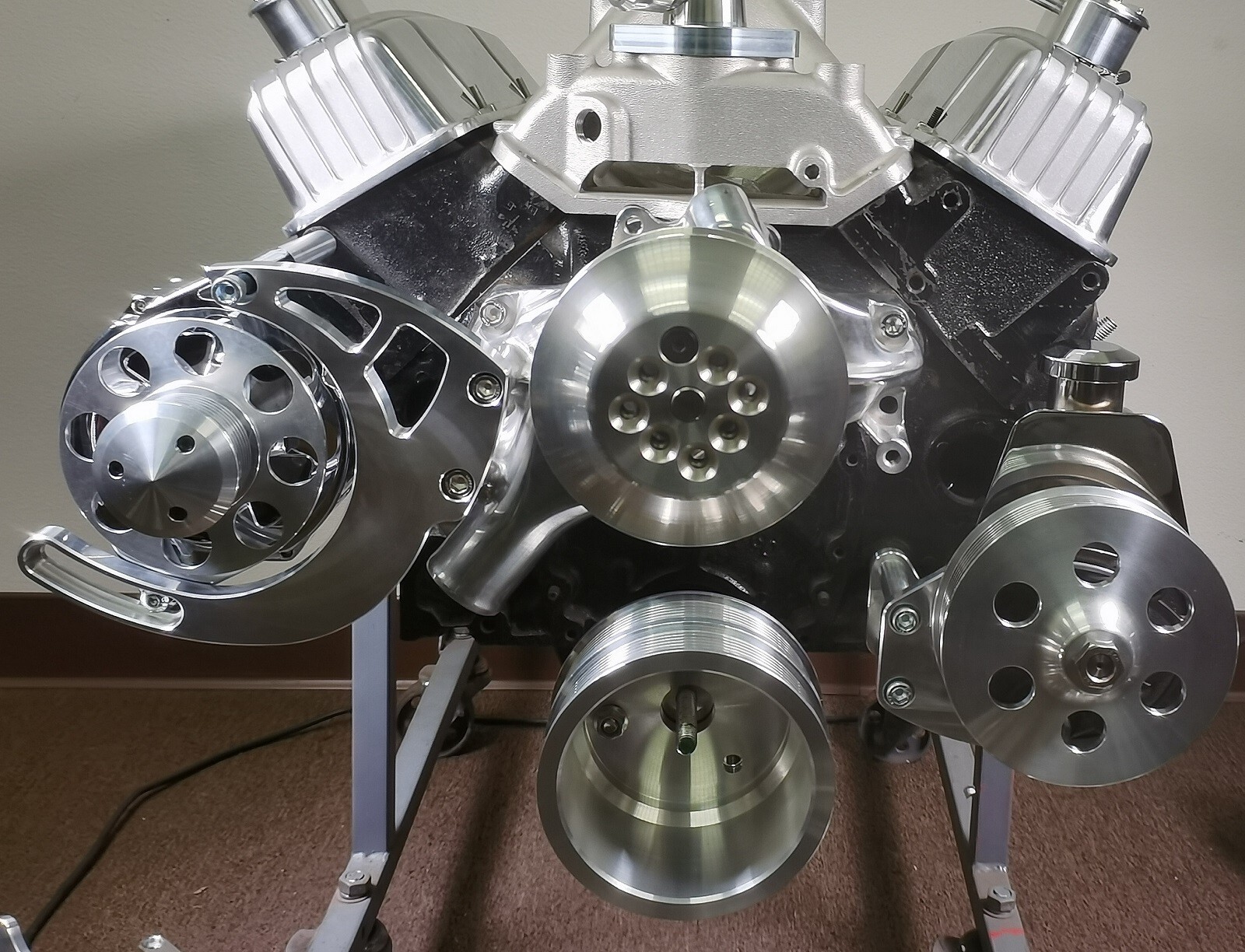 SBC Serpentine Pulley Conversion Kit Power Steering  350 400 Chevy Small Block