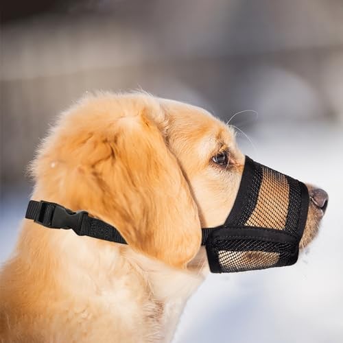 Dog Muzzle for Dogs – Soft Air Mesh Muzzle for Dog | Perfect for Barking Small