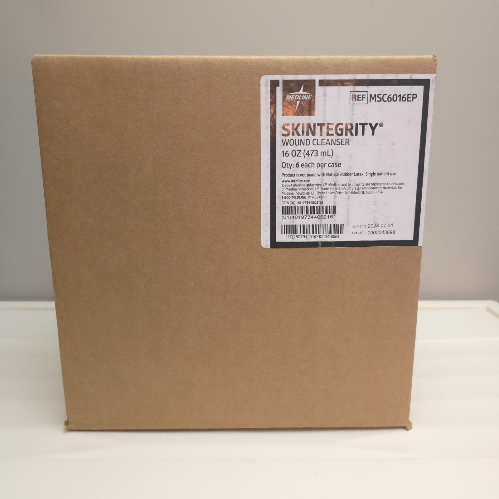 *NEW* Medline SKINTEGRITY Wound Cleanser 16oz Bottle Full CASE of 6, SEALED