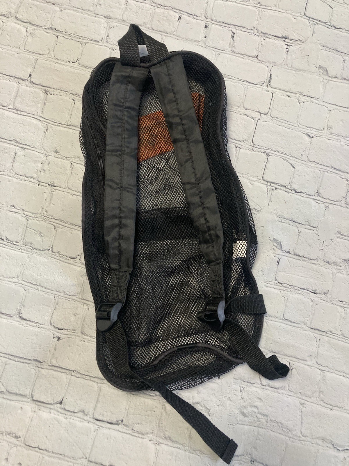 Speedo Dive Mesh Backpack Lightweight Swim Bag For Snorkel Flippers Orange #2