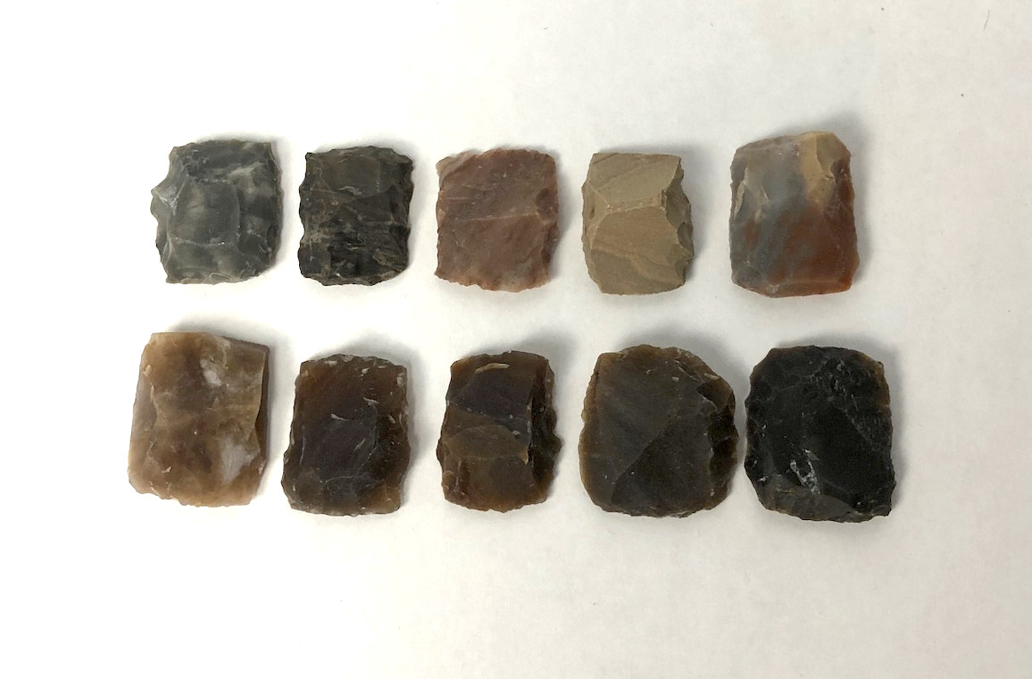 7/8 Inch Flints - 18th Century Style - 10 pieces
