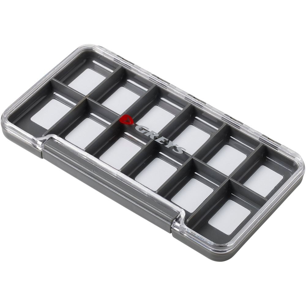 Greys Slim Waterproof Fly Box 12 Compartments