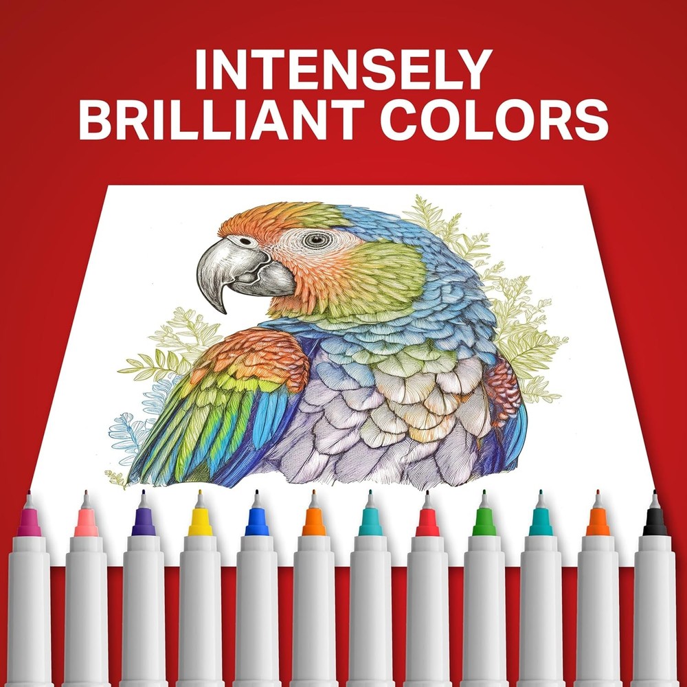 Permanent Markers Ultra Fine Point Assorted Colors 12 Count...