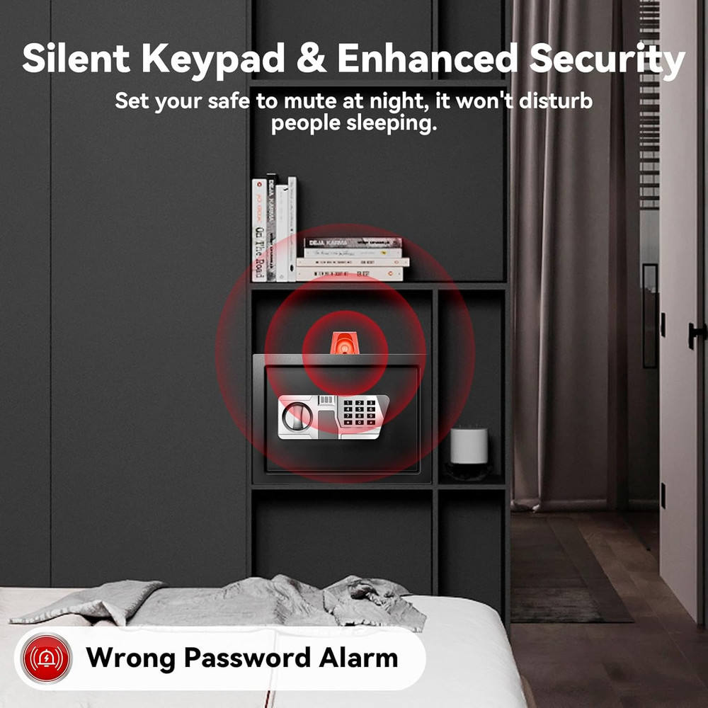 1.5 Cu Ft Small Fireproof Safe Box for Home Documents with Type-C External Power